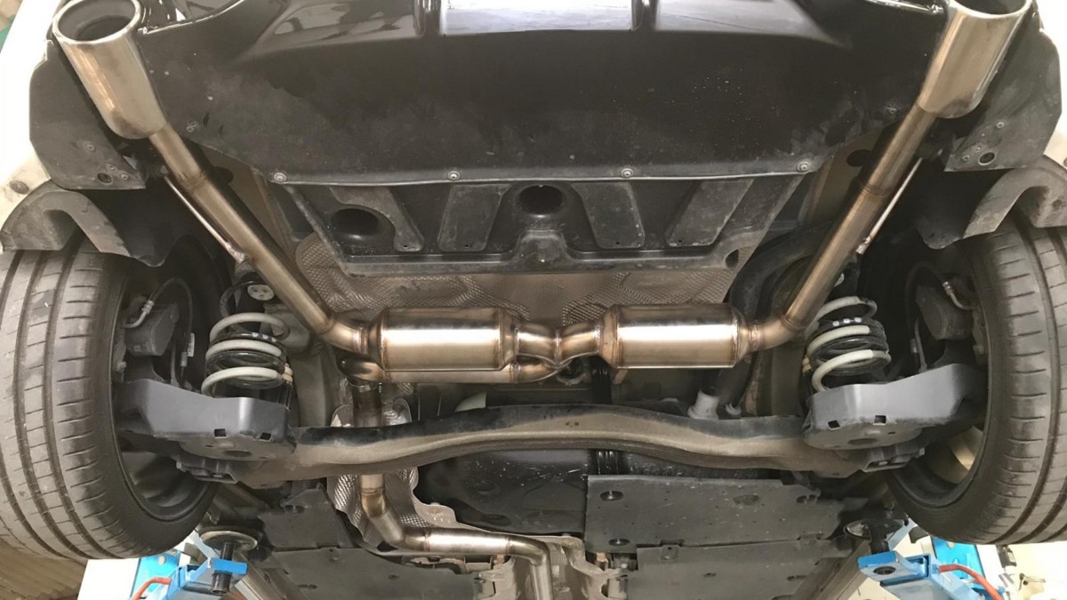 Ligne D'échappement Complète Pour Peugeot 308 1.6 120CH (2010-2013) - Silencieux Avant/arrière, Acier Aluminié